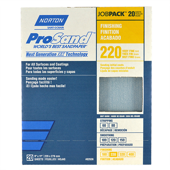 9X11 P220 AL OXIDE SANDPAPER