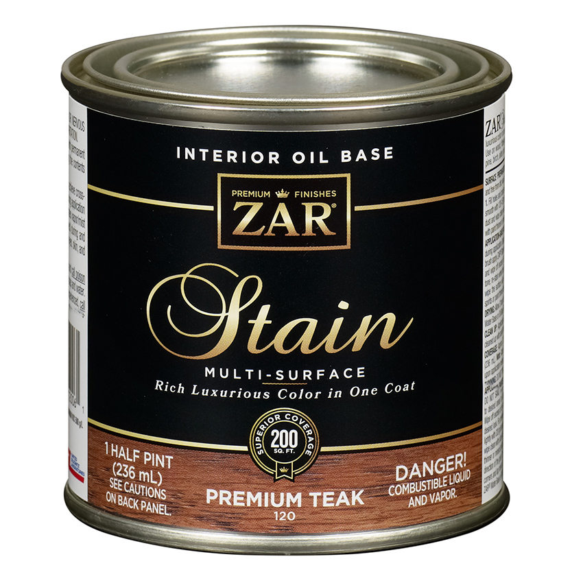 1/2 PINT ZAR OIL STAIN PREM TEAK