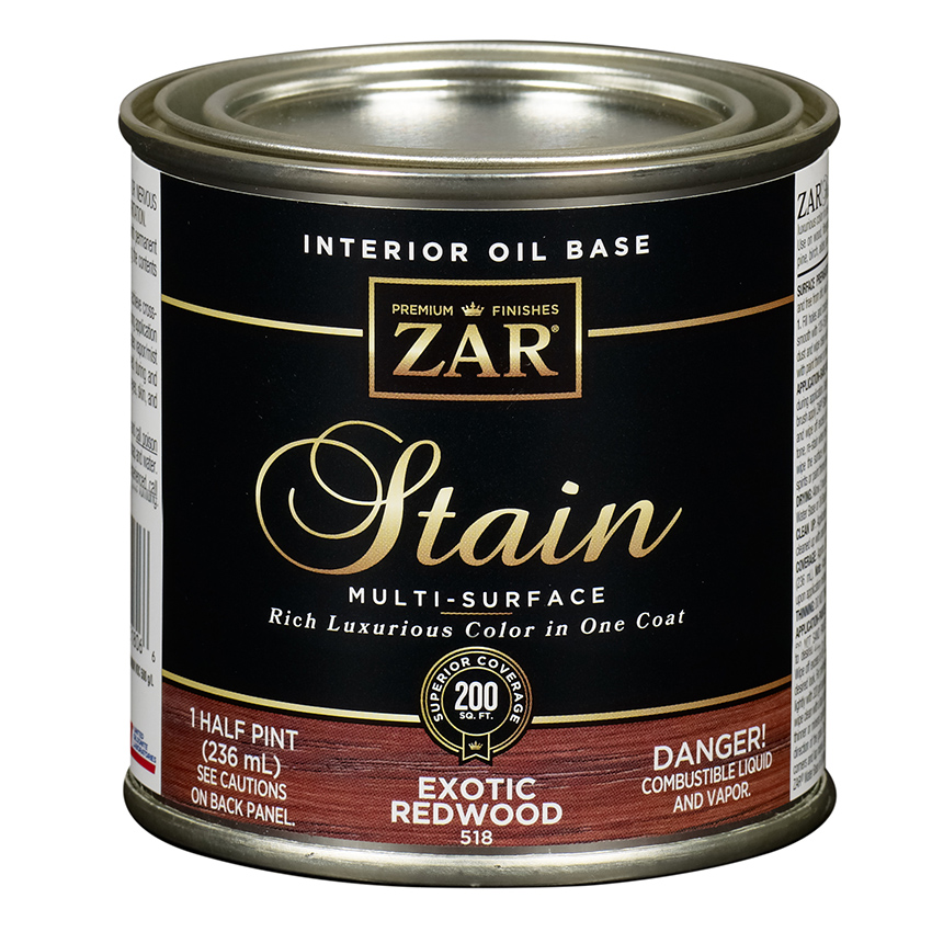 1/2 PINT ZAR OIL STAIN EX RDWOOD