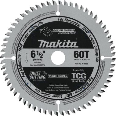 6-1/2" 60T (TCG) CARBIDE-TIPPED