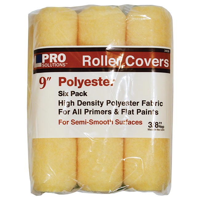 9" PRO SOLUTION 3/8" 6 PK COVERS