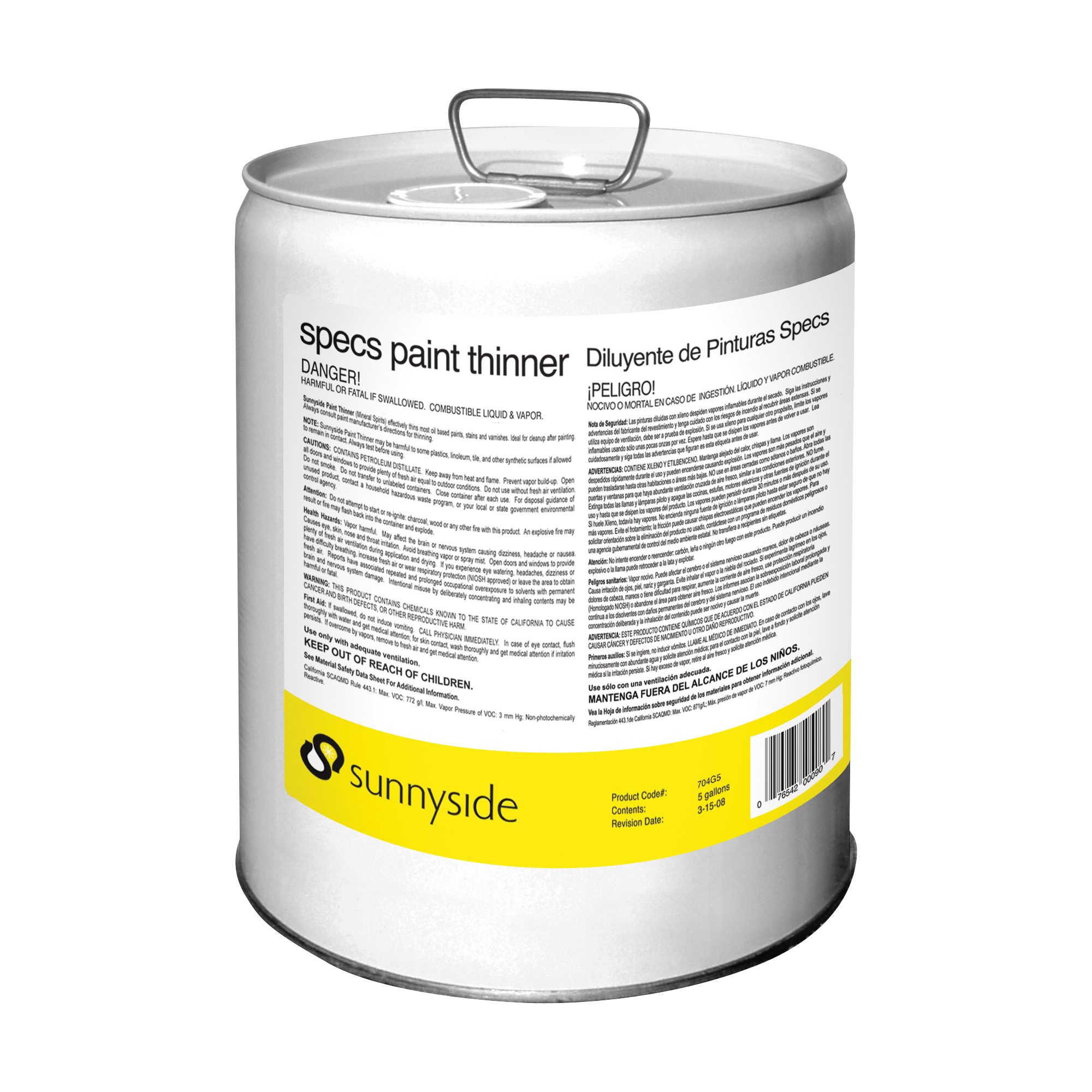 SUNNYSIDE SPECS PAINT THINNER