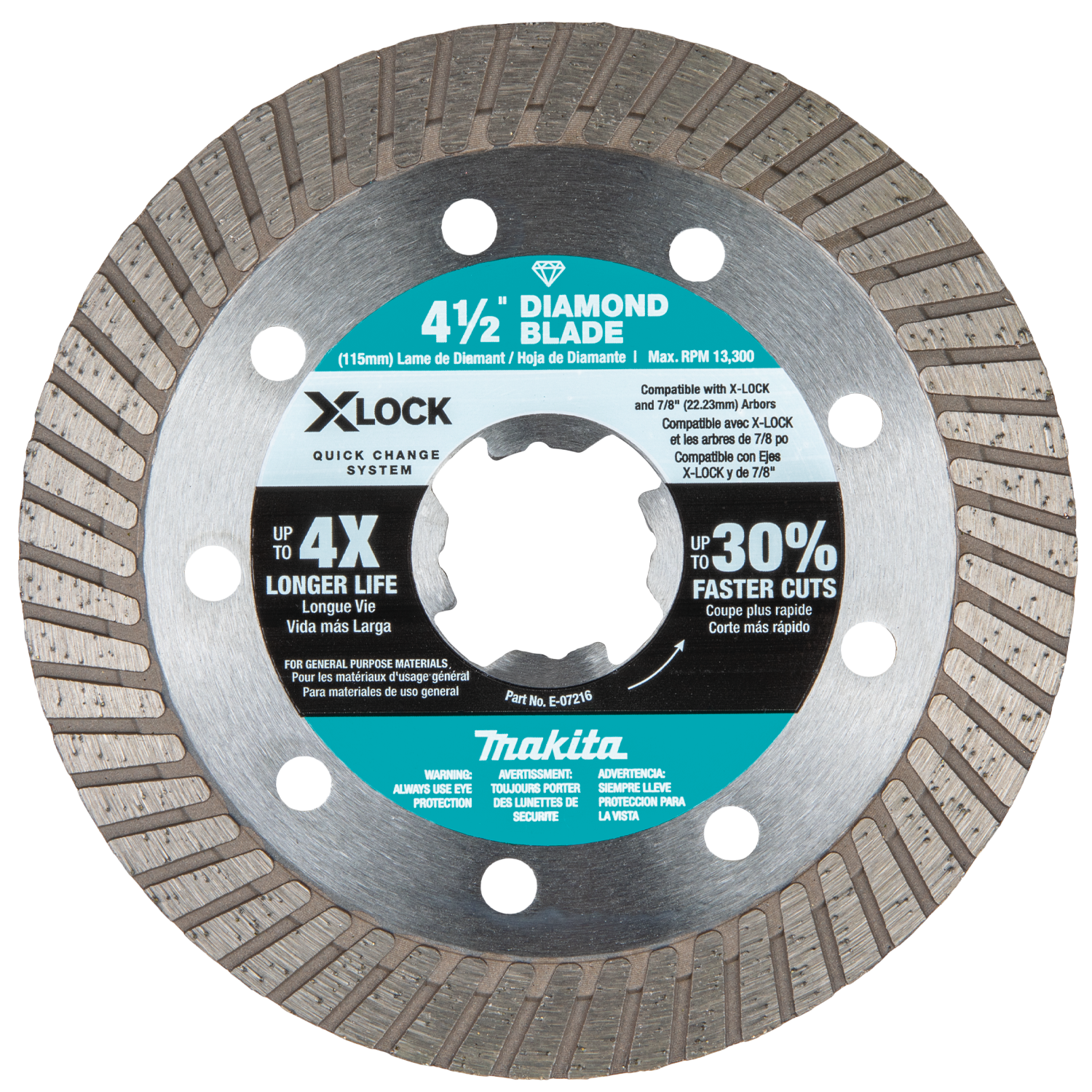 X-LOCK 4-1/2 TURBO DIAMOND BLADE