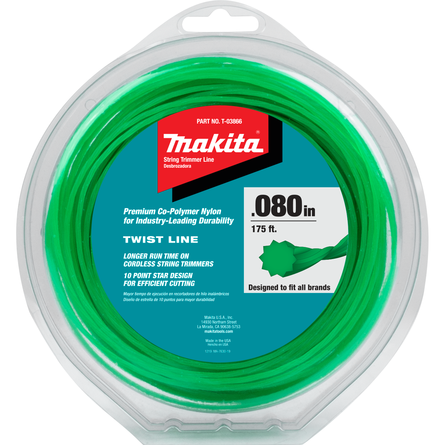 .080" GREEN 175' 1/2LBS TRIMLINE