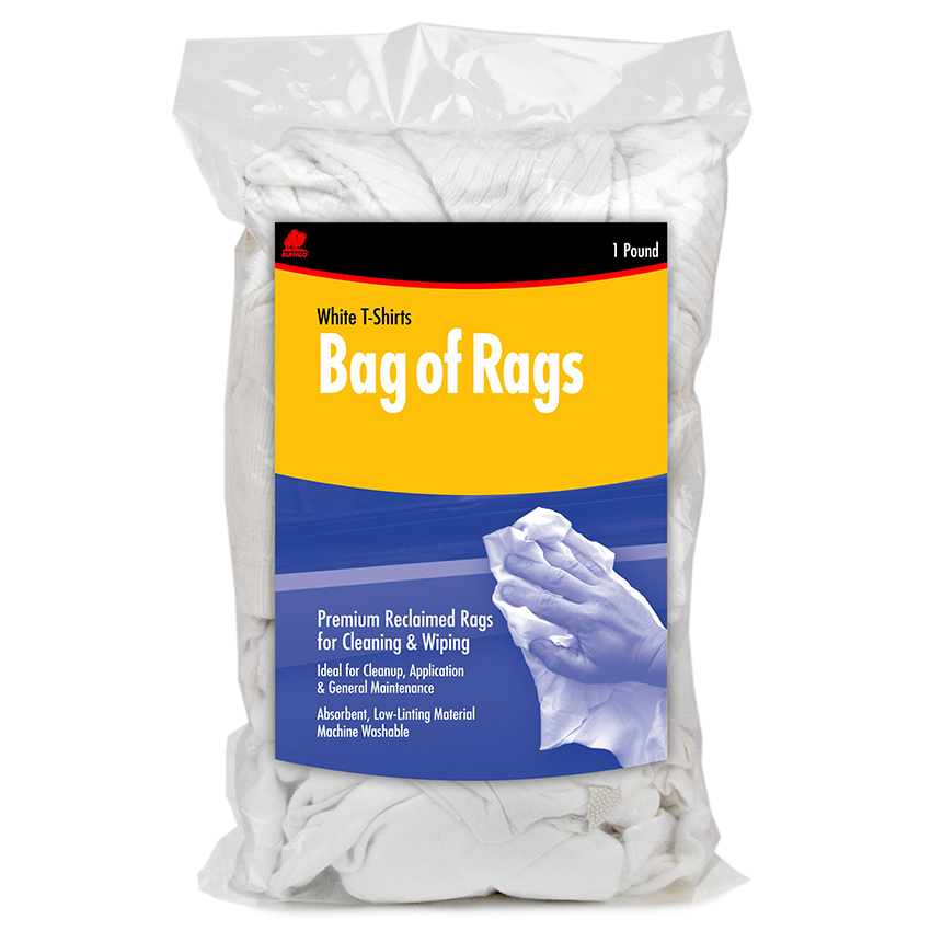 1LB BAG WHITE TEE SHIRT RAGS