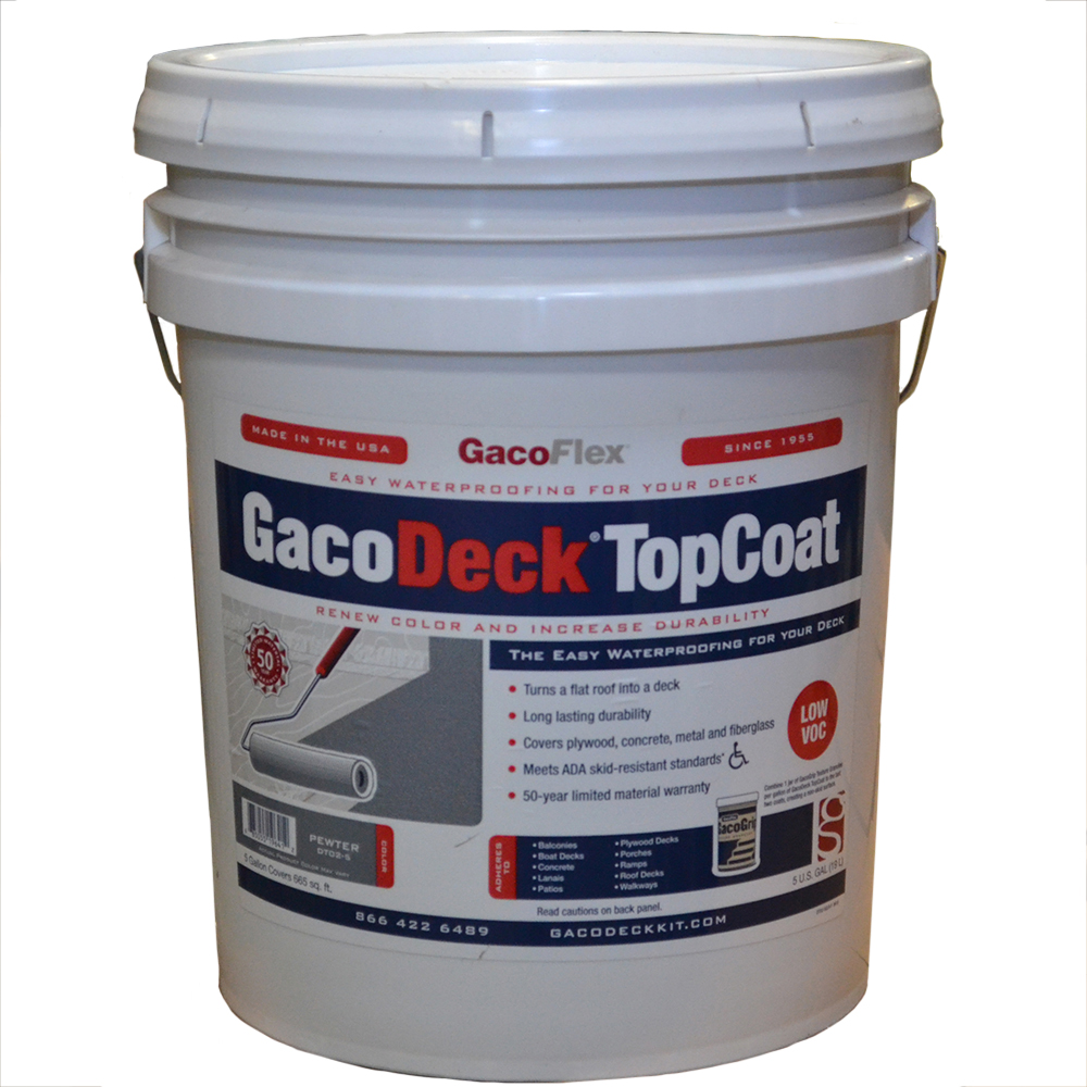 GACO DECK TOP COAT PEWTER 5GL