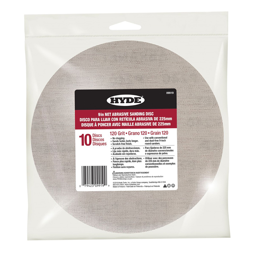 9" HYDE DISK ABR SAND NET 120G